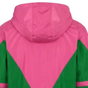 <b>Pink</b> Green Color Block Windbreaker <b>Jacket</b> Women Hooded Zip Front Graphic Casual Outdoor Fashion <b>Jacket</b> Streetwear Apparel - Product Image 3
