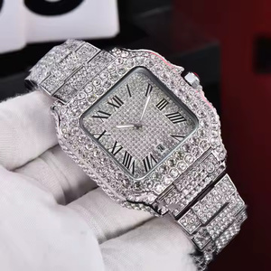 นาฬิกาข้อมือเพชรโมอิสซาไนต์ King Flex Quartz สำหรับผู้ชาย ระดับไฮเอนด์ ดีไซน์หรูหรา สไตล์ฮิปฮอป - Product Image 4