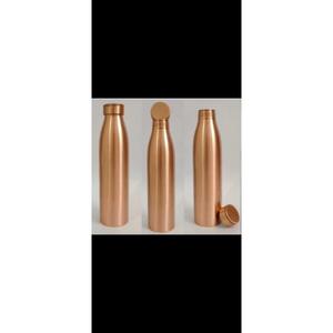 <b>Copper</b> <b>Water</b> <b>Bottle</b> With Screw-On Lid Reusable Travel Drinkware Minimalist Design For Adults Hiking Outdoor Use - Product Image 2