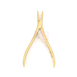 Hair <b>Extension</b> Pliers Custom Logo Gold Stainless Steel <b>Micro</b>-beads Pressing Curved Hair <b>Extension</b> Tools - Product Image 5