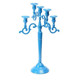 Derniers candélabres décoratifs à 5 bras en métal de couleur orange pour la décoration de mariage et de Noël Candélabres de sol - Product Image 3