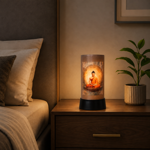 Buddha LED <b>Table</b> <b>Lamp</b> Spiritual Meditation Night Light Warm Glow Decorative Bedside Lantern Buddhist Home Temple Office Gift - Product Image 3