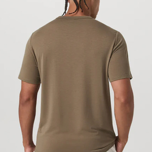 T-shirt pour homme en coton premium de qualité supérieure, coupe ample, col rond, style streetwear, couleur unie, haute qualité - Product Image 6