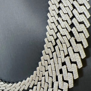 Custom 925 Sterling Silver Miami Cuban Link Necklace with <b>Rope</b> <b>Chain</b> VVS Moissanite Rapper's Fine <b>Chains</b> Necklaces Gift for Men - Product Image 3
