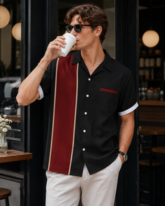 Modern Color Contrast <b>Half</b> Sleeve <b>Shirt</b> With Elegant Panel Design And Comfortable Casual Look - Product Image 6