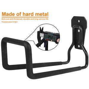 Porte-tuyau d'arrosage en métal robuste Enrouleur de tuyau d'eau mural avec crochets robustes Porte-outil de jardin - Product Image 4