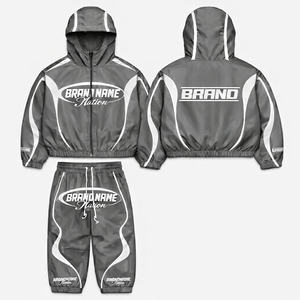 Survêtements coupe-vent en nylon pour hommes 2026 – Logo personnalisé, streetwear, strass, légers, écologiques, respirants et résistants au vent - Product Image 6