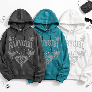 Sudadera con Pedrería Negra Personalizada al por Mayor para Mujer - Compra al por Mayor Directamente del Fabricante - Product Image 5