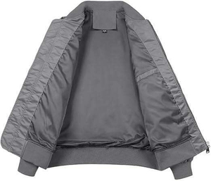 Chaqueta Bomber para Hombre, Nueva, Moderna y Ecológica, de Alta Calidad, con Cuello en V, Resistente al Viento, Transpirable, para Invierno, con Logotipo Frontal - Product Image 3