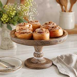 Eco-Friendly Solid Wood Circle Shape <b>Cake</b> <b>Stand</b> for Birthday and Wedding Highly Customizable Size and Color - Product Image 2