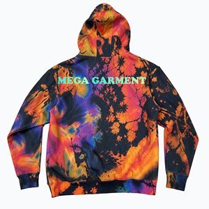 Sudadera con Capucha Casual para Hombre, Diseño Gráfico DTG Tie Dye Personalizado, 100% Algodón Puro, Suave, Holgada, Manga Larga - Product Image 2