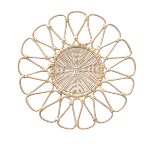 Rehearsal Dinner Rattan Placemat Hand-Woven <b>Round</b> <b>Table</b> <b>Mat</b> for Wedding Party Decor Rustic Chic Style <b>Mat</b> - Product Image 2