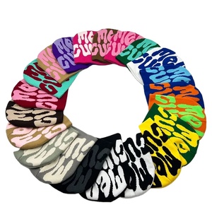 Low MOQ All Over Print No Cuff Fold Winter Skull <b>Cap</b> Custom Logo Jacquard Knit Beanie 2025 - Product Image 2