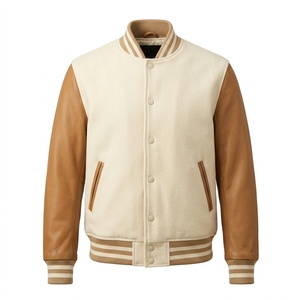 <b>Men's</b> Black <b>Suede</b> Varsity <b>Jacket</b> Turn-down Collar Button Front Regular Fit Preppy Style Autumn Solid Color - Product Image 2