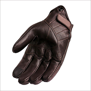 Gants en cuir perforés Cafe Racers, antidérapants, imperméables, respirants, compatibles écran tactile, pour la gym, demi-doigts, légers - Product Image 4