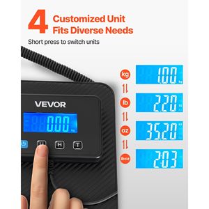 Bilancia Postale Digitale a Doppia Precisione 0,35 Oz/3,5 Oz, Bilancia Commerciale con Funzione Hold/Tare, Display LCD, Capacità 440 Libbre - Product Image 3