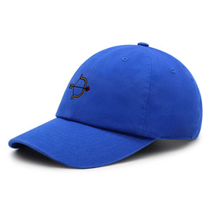 Casquette de baseball bleue à 6 panneaux avec logo arc et flèche brodé, unisexe, réglable, en coton, décontractée, pour adulte / adaptée aux quatre saisons - Product Image 6