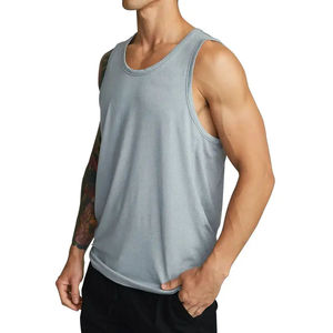 Camiseta sin Mangas para Hombre de Primera Calidad en Oferta, Corte Holgado, Contraste de Color, Ropa Deportiva para Hombre - Product Image 3