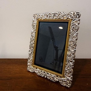 Rectangular Metal Picture <b>frame</b> embossed Handmade floral design metal Tabletop vertical <b>frame</b> - Product Image 2