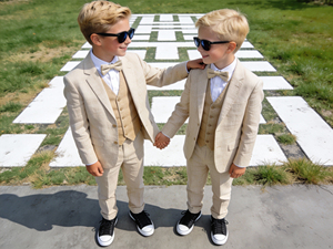 Boys Sage Green 3 Piece Suit <b>Set</b> with Vest & Bow Tie Kids Wedding Party Formal <b>Blazer</b> Pant Outfit Ring Bearer Formal Wear - Product Image 3
