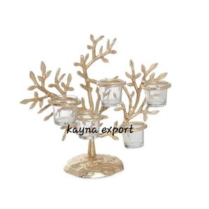 Nouveau design décoratif en aluminium Sculpture à la main Votive New Christmas Metal Votive avec verre bon marché Élégant et économique - Product Image 5