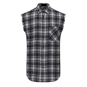 Camisa de Franela sin Mangas Personalizada, Fabricante de Camisas de Franela OEM, Camisas con Botones, Camisas sin Mangas para Rendimiento Muscular - Product Image 1