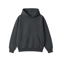 Sweat-shirt à capuche marron pour homme, coupe ample, en coton French Terry, décontracté, avec poche avant, pour l'automne