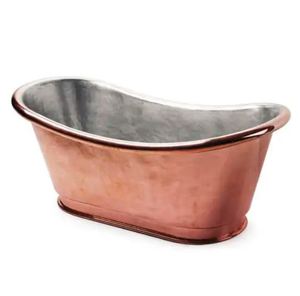 อ่างอาบน้ำทองแดงแบบตั้งพื้น อ่างอาบน้ำทองแดงแบบตีลาย อ่างอาบน้ำทองแดงแบบตั้งพื้นสองชั้น อ่างอาบน้ำทองแดงแบบตีลาย - Product Image 1