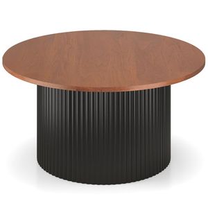 Struttura in legno massello e tavolino da caffè in legno per soggiorno tavolo rotondo con costruzione durevole - Product Image 5