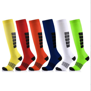 Breathable Sweat Boys Girls Sport Soccer Football Plain Long <b>Socks</b> Over Knee Cotton/<b>Polyester</b> <b>Socks</b> Non slip Knee Soccer <b>Socks</b> - Product Image 1