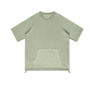 T-shirt Homme Personnalisé 300 g/m² en Coton 100% Lavé à l'Acide Effet Vieilli Coupe Slim Séchage Rapide – Modèle Vierge - Product Image 1