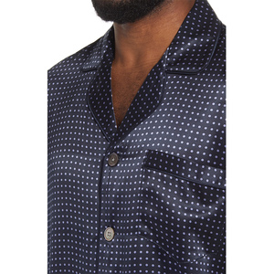 Top Grade <b>Men</b> Silk Sleepwear <b>Set</b> Short Sleeve <b>Pajamas</b> <b>Set</b> Solid Color Luxury Nightwear Comfortable Home Clothing <b>For</b> <b>Men</b> - Product Image 5