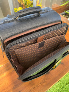 กระเป๋าเดินทางแบบล้อลากหนังวัวแท้แบบเต็มลายหนังวัวความจุขนาดใหญ่ทำด้วยมือ - Product Image 6