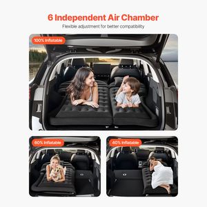 Colchón Inflable Resistente y Portátil para Auto y Camping, con Superficie Aterciopelada y Gruesa, con Bomba de Aire, para Viajes Cómodos en Coche - Product Image 2