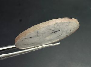 Natural <b>Black</b> Rutile Quartz 24.50mm x 1.50mm Unique Gemstone <b>Watch</b> Dial Custom <b>Watch</b> Face - Product Image 6