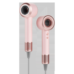 Mini Secador de Pelo Metálico Rosa de 1600W con Motor DC, Flujo de Aire Mejorado, Diseño Compacto y Boquilla Concentradora para Uso Doméstico - Product Image 1