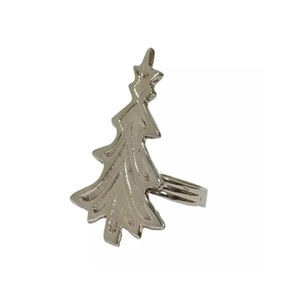 Anneau de serviette moderne en aluminium de haute qualité, design poisson argenté personnalisé, écologique, pour décorations de table de fête et de mariage, en stock - Product Image 3
