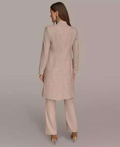 Manteau blazer long à quatre boutons pour femmes | Donna Karan New York - Product Image 2