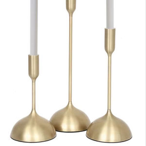 Modern Gold Metal Candle Holder Set Tall Candlestick <b>Decorative</b> Home <b>Decor</b> <b>Table</b> Centerpiece Luxury Minimal Style - Product Image 1
