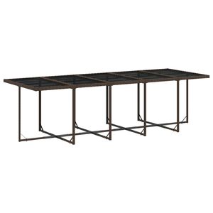 Conjunto de Muebles de Jardín Plegables de 14 Plazas en Poliratán Marrón para Patio - Product Image 3