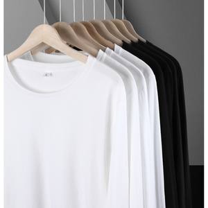 T-shirt de base pour homme à manches longues, col rond, grande taille, personnalisé avec logo OEM, prix usine Chine Bangladesh - Product Image 2