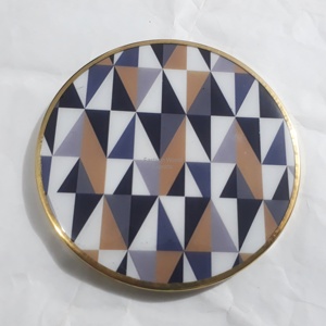 Sous-verres multi-émail avec bords métalliques Les meilleurs sous-verres de Noël absorbants Xmas Holiday Cool Cup Coasters in Vintage Design - Product Image 1