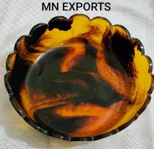 Bol en résine effet vague océanique, finition brillante de luxe, inspiré de la beauté de la nature, pour cadeaux et décoration, motif durable et poli - Product Image 3