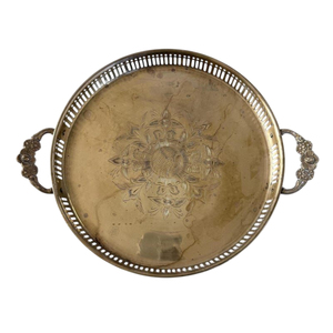 Bandeja de Servir de Metal Dorado de Diseño Marroquí de Lujo con Asa, Plato Decorativo para Té y Café Árabe, Hecho a Mano, Decoración para el Hogar, Artículo de Regalo - Product Image 3
