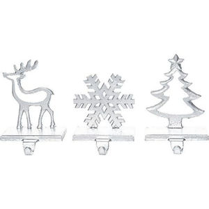 Silver plated Trending <b>Stocking</b> <b>Holder</b> Hook For Home Fireplace Top Decorative Use Christmas Hanging Ornament <b>Stocking</b> <b>Holder</b> - Product Image 4