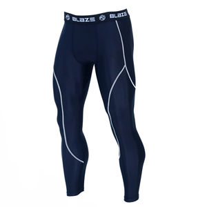 Leggings de compression pour homme Winton Impex, longueur intégrale, taille élastique, design patchwork, tissu en spandex à séchage rapide, impression réfléchissante - Product Image 4