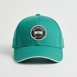 Gorra de Béisbol con Parche Redondo Color Verde Azulado, Diseño Novedoso de Primera Calidad, Ajuste Cómodo para Uso Diario, Unisex, Elegante, Ajuste Personalizado, Algodón de la Mejor Calidad - Product Image 1