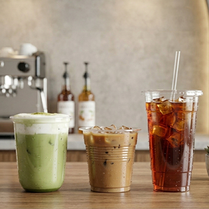 Wholesale Eco-Friendly Disposable PP Single Wall Round <b>Cups</b> 95mm Transparent with Lid 12/16/22oz for Cold Beverages Coffee - Product Image 3