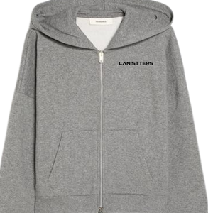Sweat à capuche zippé gris chiné personnalisé pour homme, en molleton épais, coupe décontractée, fabricant OEM ODM - Product Image 3