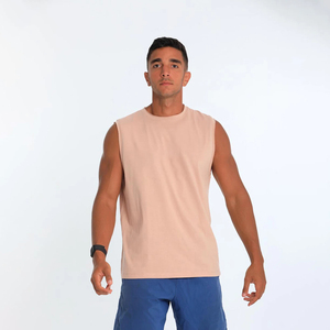Camiseta sin mangas premium para hombre, cuello redondo, color liso, tejido informal, para gimnasio, deportes, transpirable, ¡la más vendida! - Product Image 5